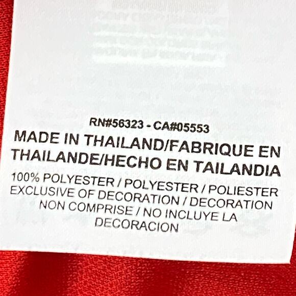 Nike Gold Mens Polo Shirt Large Very Red Company Logo White Swoosh Logo - Picture 8 of 8